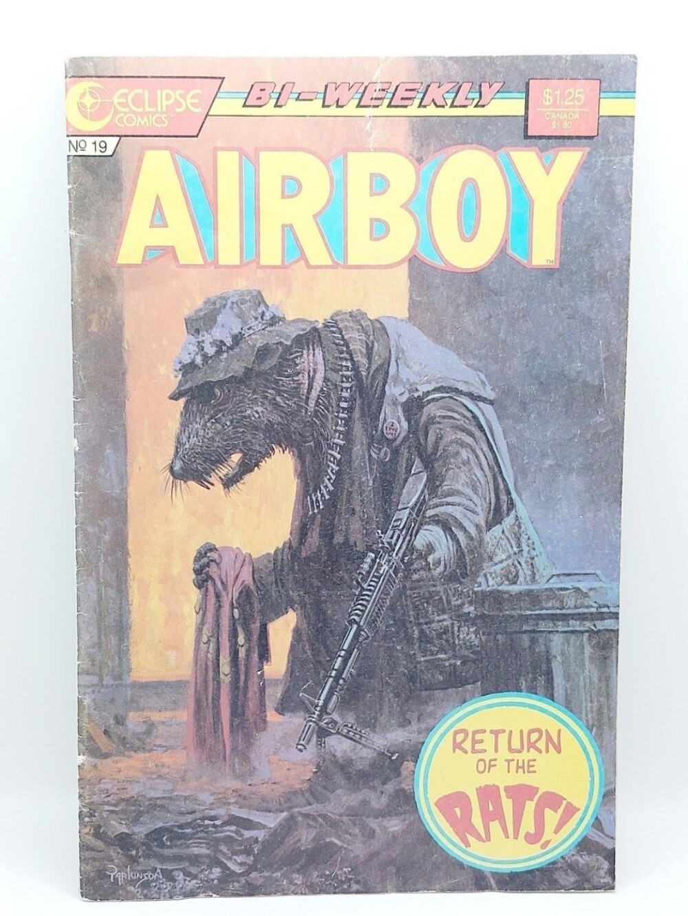 Airboy #19 Eclipse Comics 1987 Return of‎ the Rats Vintage Comic Book